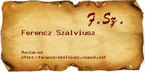 Ferencz Szalviusz névjegykártya